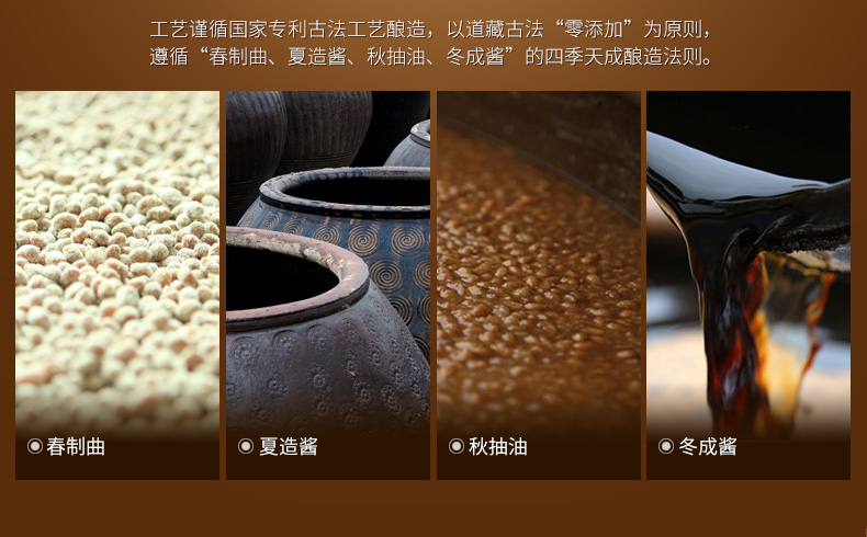 5年珍藏全黄豆无碘无麸质手工古法酿造特级零添加酱油400ml礼盒_ 8折