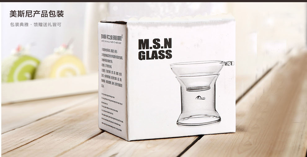 
                                                            美斯尼 玻璃茶漏 茶滤网 功夫茶道茶具 过滤器茶道配件                 