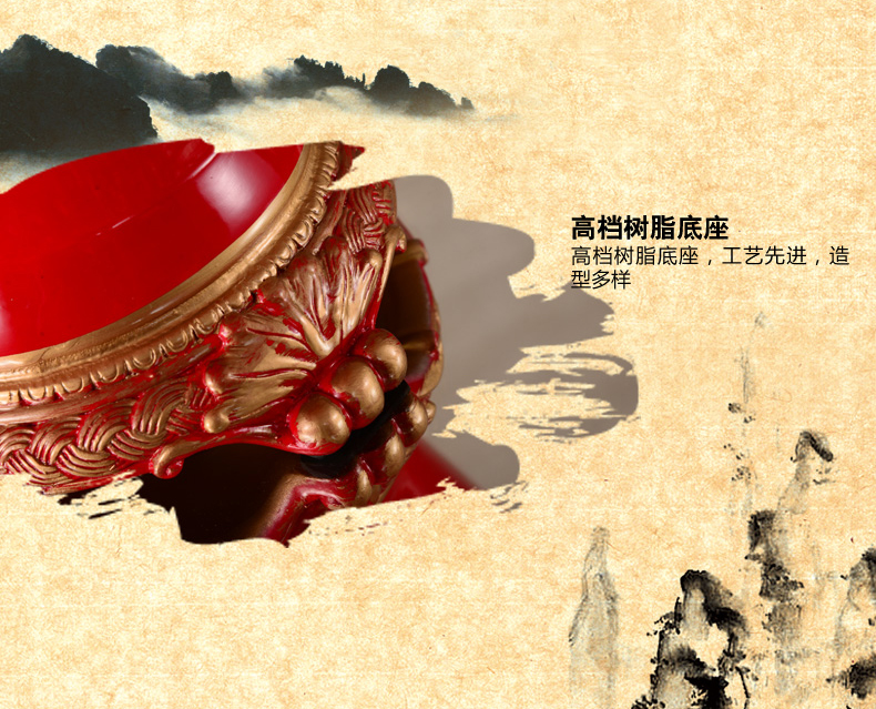 中式陶瓷台灯卧室床头灯 欧式手绘客厅台灯 婚庆田园装饰台灯 QC2004A