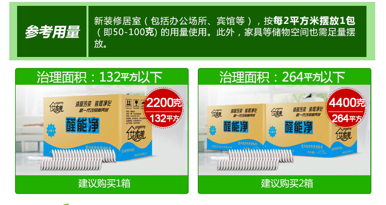 艾家美活性炭竹炭除味除甲醛 活性炭包赠检测盒 2kg醛能净 除醛净化