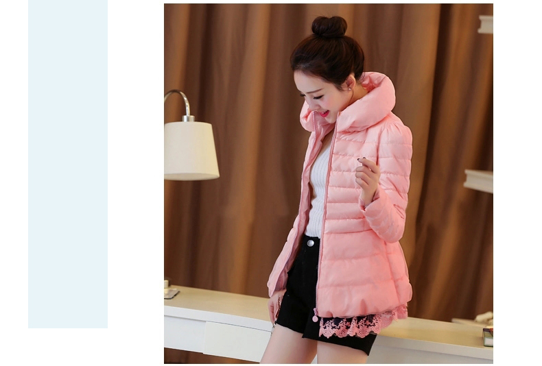 迪牛斯2015秋冬新款 立领女装短款外套棉服女修身小棉袄 白色 XL