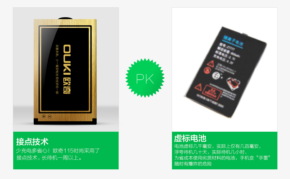 欧奇 115时尚 移动联通2G 老人手机 双卡双待 蓝灰 官方标配