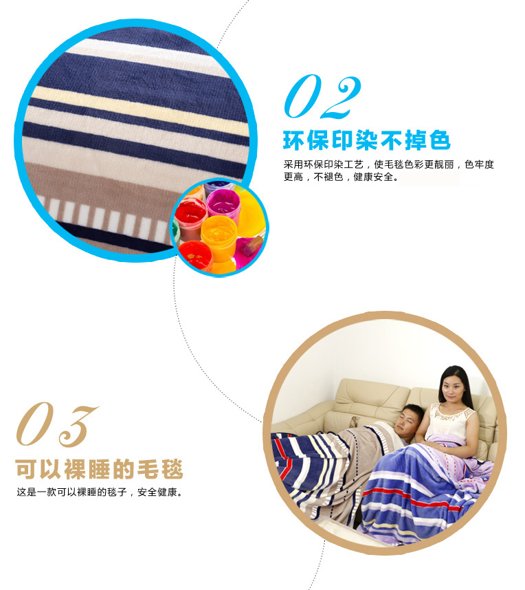 夏维怡 法兰绒毯子 秋冬保暖单双人加厚床单 车用旅行毯办公室防静电珊瑚绒毛毯 粉紫 180*200cm