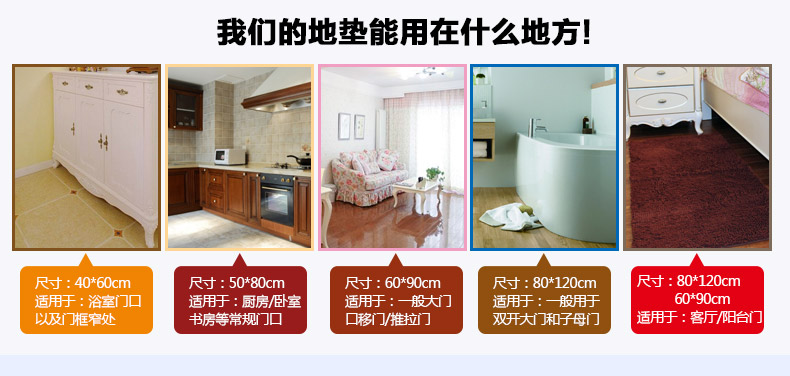 
                                        汇泰雪尼尔吸水防滑耐磨 圆形地毯 地垫 桌椅垫子地毯 银灰 圆60cm直径                