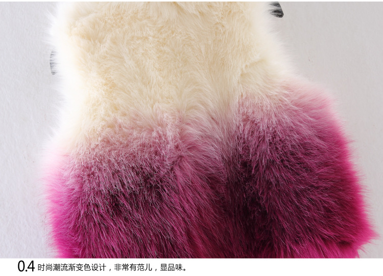莎洛米丫2015秋冬短款仿狐狸毛仿皮草马夹毛绒坎肩外套毛毛马甲女款8922# 灰色 均码