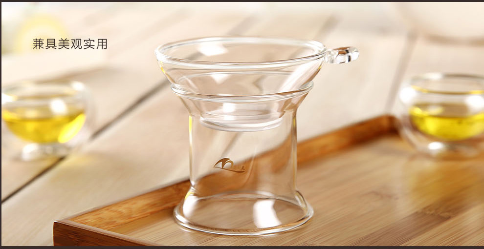 
                                                            美斯尼 玻璃茶漏 茶滤网 功夫茶道茶具 过滤器茶道配件                 