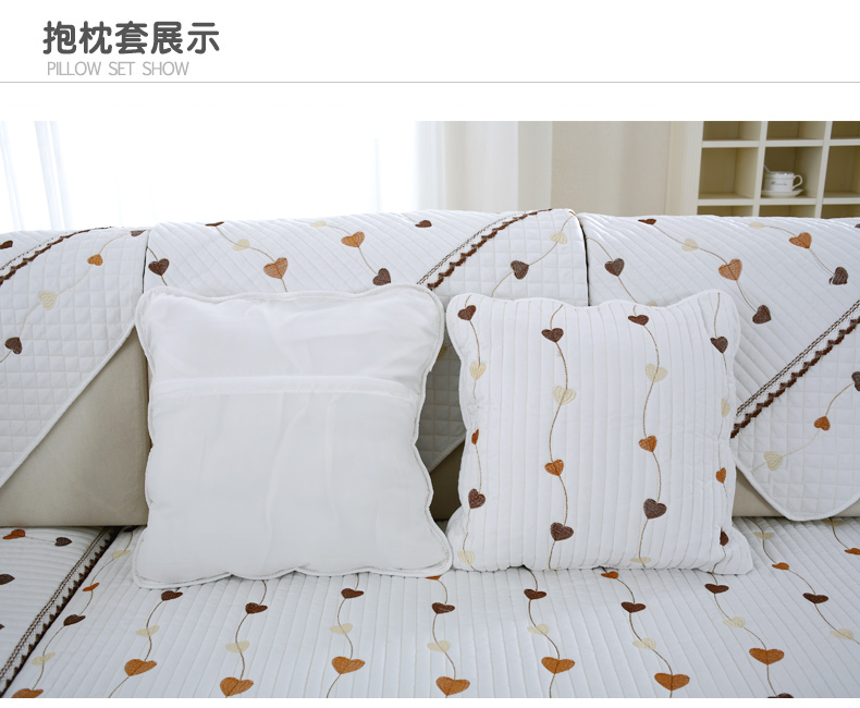 绿幽谷四季通用沙发垫套装全棉沙发套沙发巾防滑坐垫沙发垫子 一枝梅 单条90*90cm
