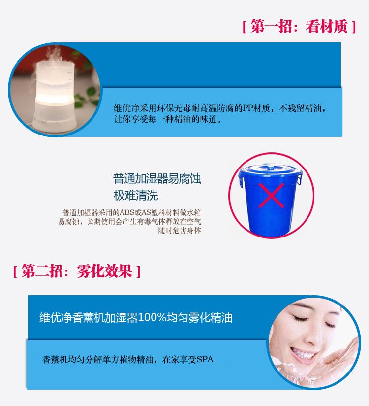 维优净超声波香薰机负离子加湿器静音香薰灯香薰炉净化空气支持货到付款
