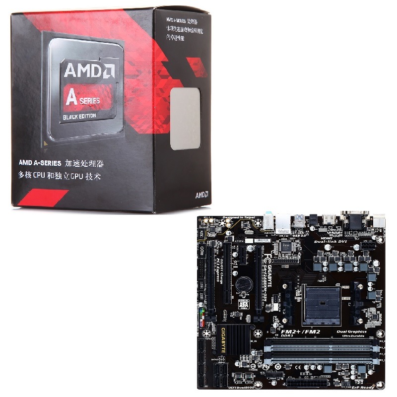AMD APU系列A8-7650K盒装CPU + 技嘉...