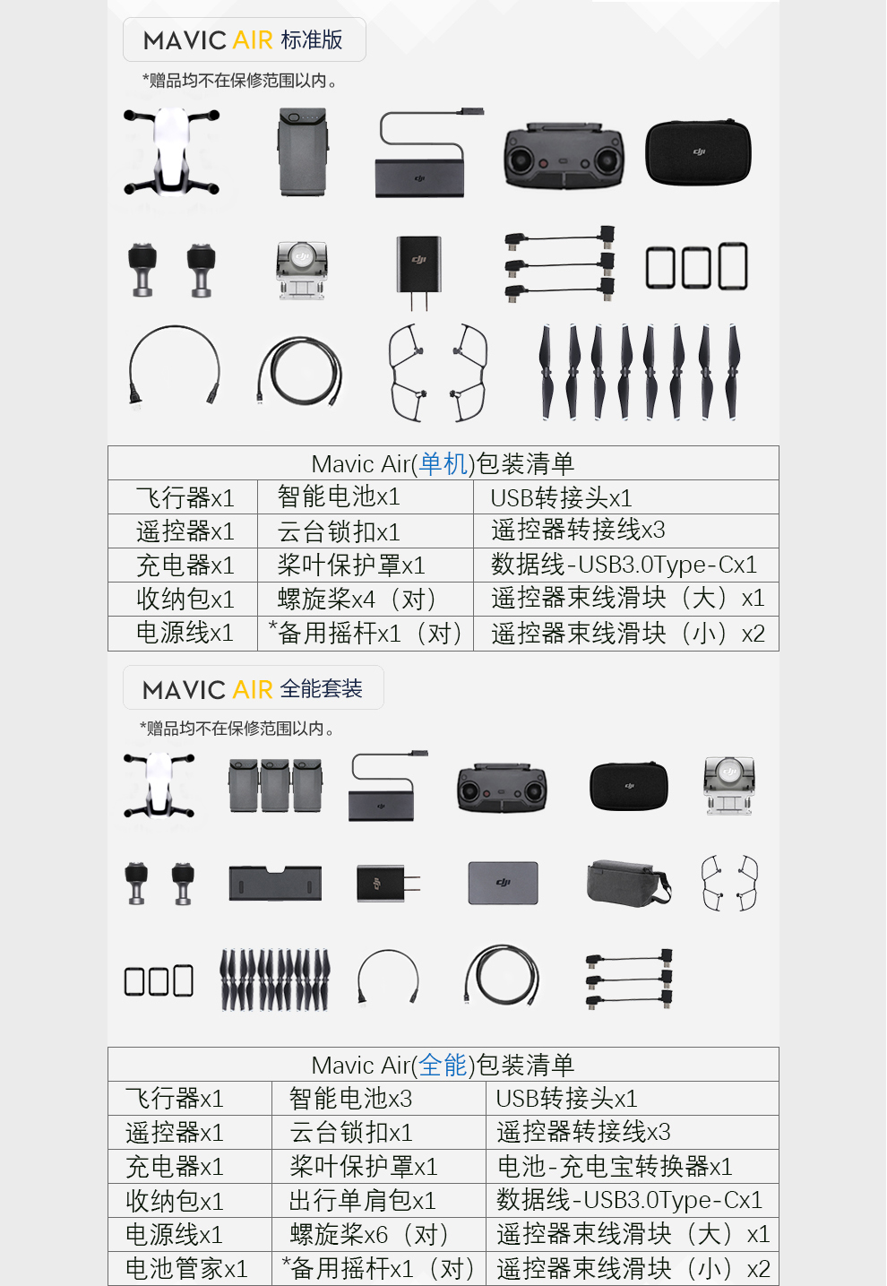 大疆(dji 大疆 御mavic air全景智能无人机折叠飞行器4k高清三向感知