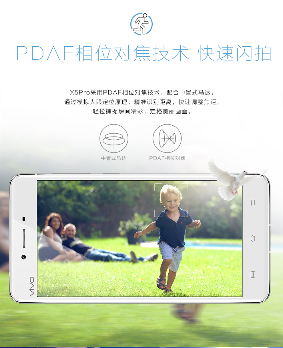 vivo  X5Pro 移动联通双4G手机  3G运存版 极光白