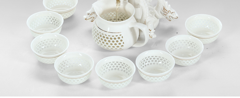 茶具自流水半自动陶瓷功夫茶具套装茶道工艺 1猴年吉祥