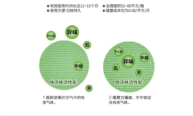 快活林活性炭除味除甲醛活性炭竹炭包 2kg改性炭 高性价比