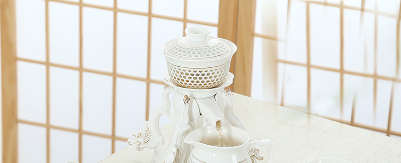 茶具自流水半自动陶瓷功夫茶具套装茶道工艺 1猴年吉祥