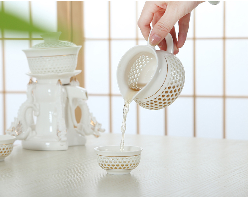 茶具自流水半自动陶瓷功夫茶具套装茶道工艺 1猴年吉祥