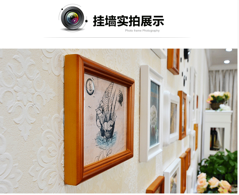 梓晨 实木相框批发摆台 创意7寸5寸6 8 10 A4 16寸相框挂墙拼画框摆台 白色 7寸摆式(横竖可摆)