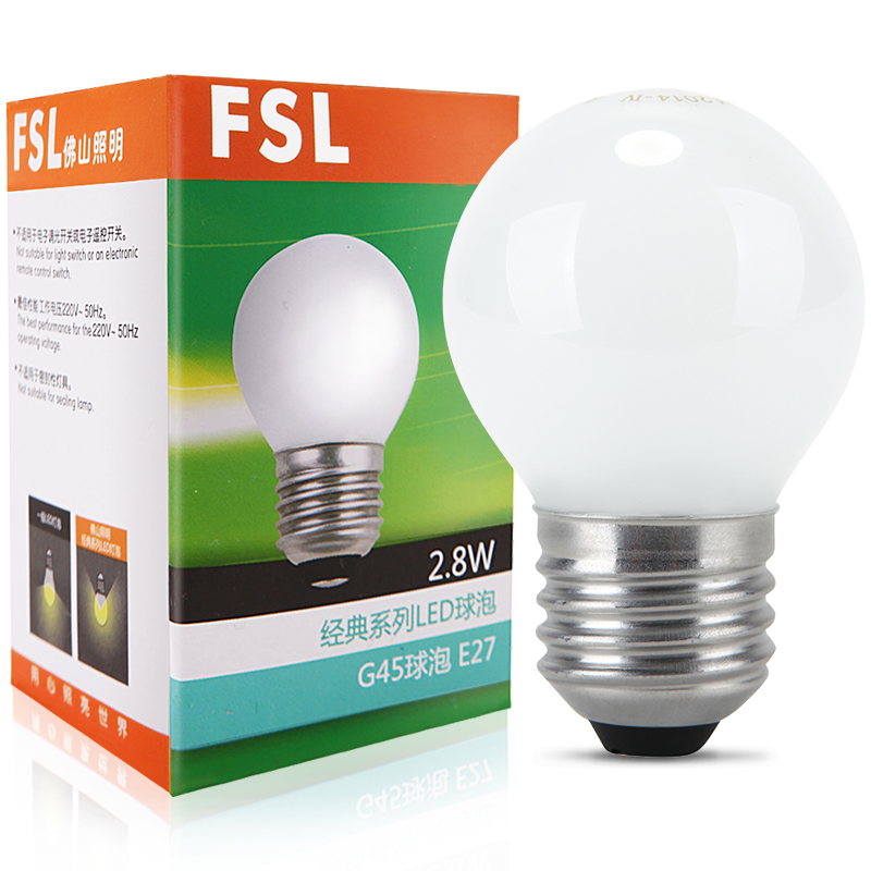 佛山照明（FSL）LED球泡大口灯泡E27暖白光2.8...
