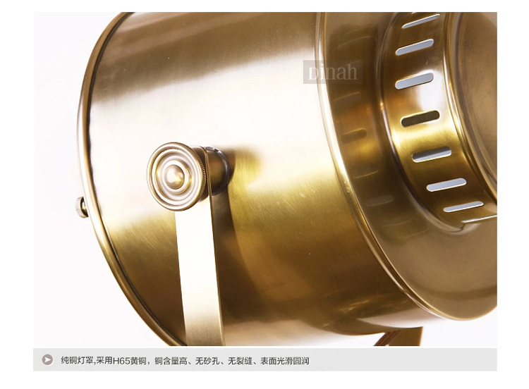 帝拿 美式全铜灯 现代客厅装饰灯 欧式田园卧室书房沙发落地台灯L2834 L2834