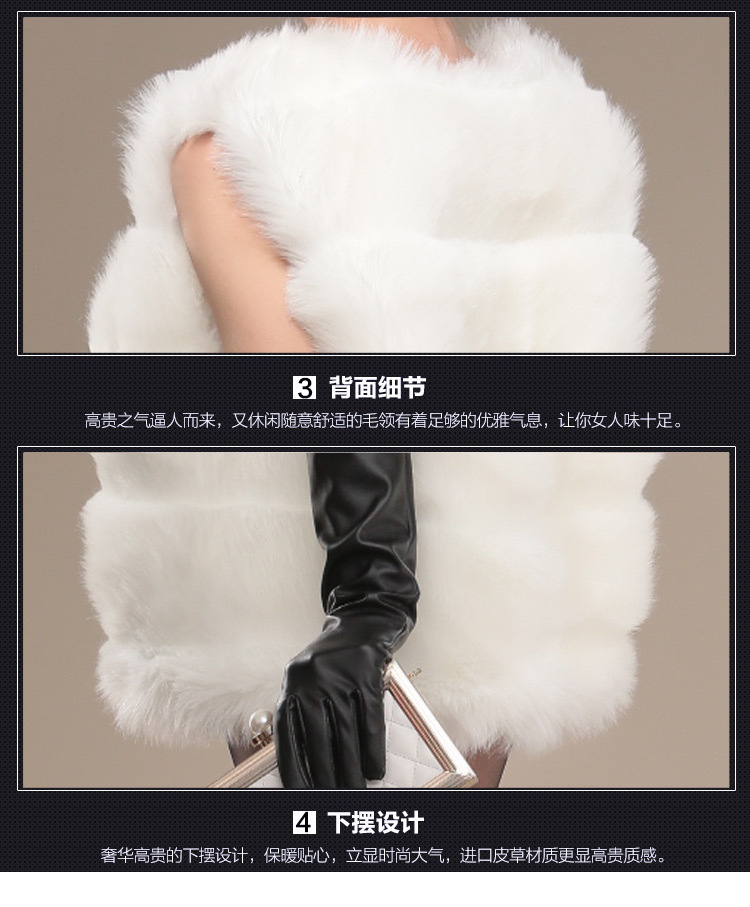 雪舟绮2015F高仿皮草马甲外套中长款显瘦修身坎肩狐狸毛背心冬A222 酒红色 L