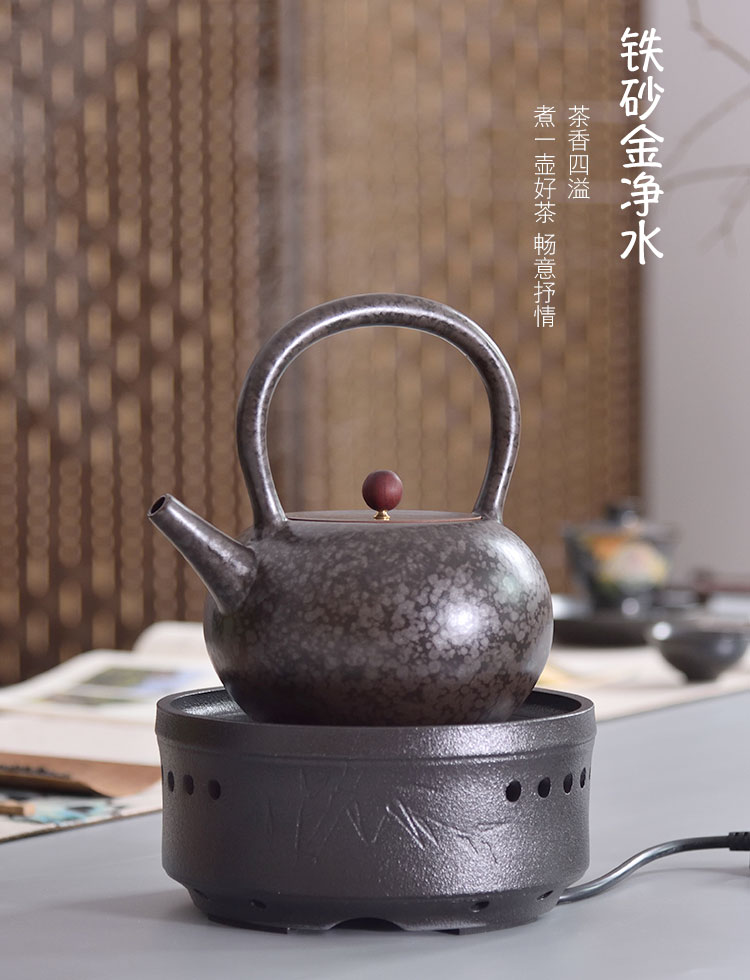 煮茶壶 陶瓷烧水壶大码 茶社普洱煮茶器黑茶电陶壶 w