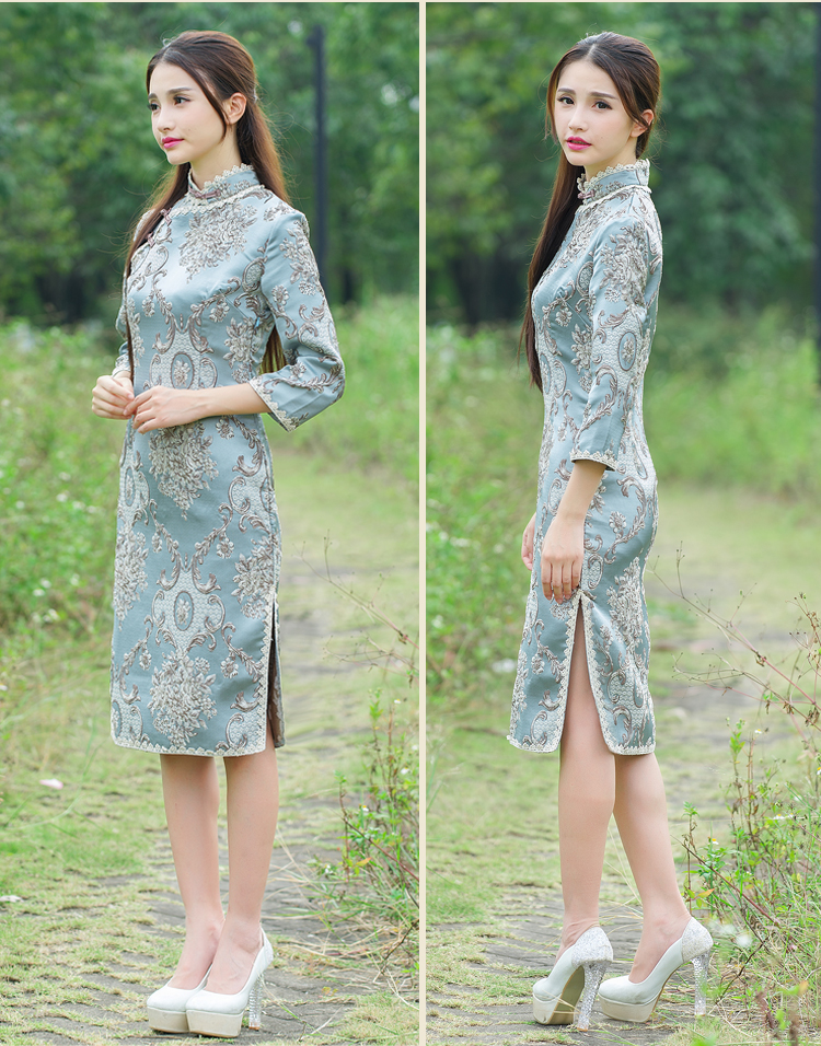 Zoun autumn 2015 New Carter Palace flower embroidery ramp collar retro-pressed manually tray clip qipao Sau San dresses 020 map color M brand, prices, picture platters! The elections are supplied in the national character of distribution, so action, buy now enjoy more preferential! As soon as possible.