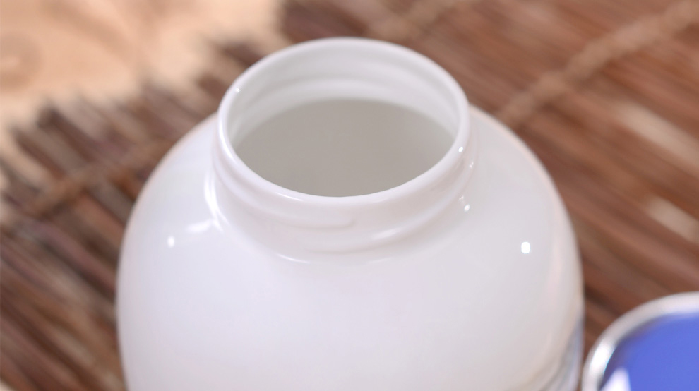 清彩 景德镇陶瓷密封茶叶罐大号醒茶罐 陶瓷功夫茶道配件 高白高透密封罐 z20