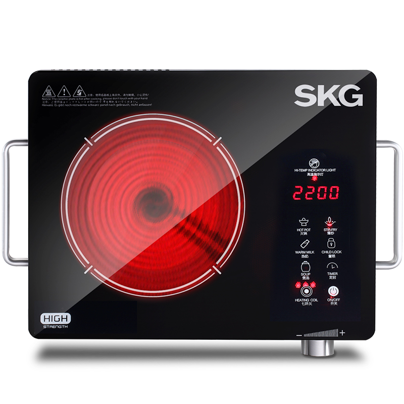 SKG电磁炉电陶炉家用茶壶炉不挑锅7环双控1645