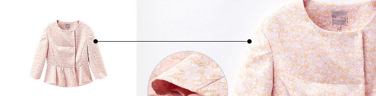 梦芭莎 高级定制精致奢华复古雏菊提花收腰外套 467314108 粉色 M