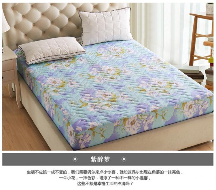 
                                        【京东快递】摩亚 床笠双人床1.5米/1.8米可水洗防滑床垫床套席梦思 群芳争艳 180cm*200cm                