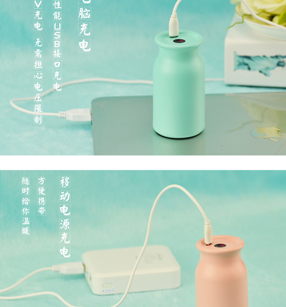 迷你小手暖手宝usb充电 防爆电暖宝宝 秋冬新款电热宝 创意电热饼 小手款-粉色