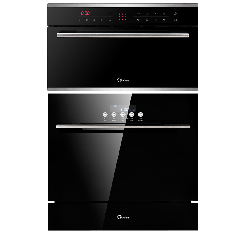 美的（Midea）高端智能品尚嵌入式系列 家用电蒸箱 微波炉 电烤箱 洗碗机 消毒柜多件套 电蒸箱+洗碗机