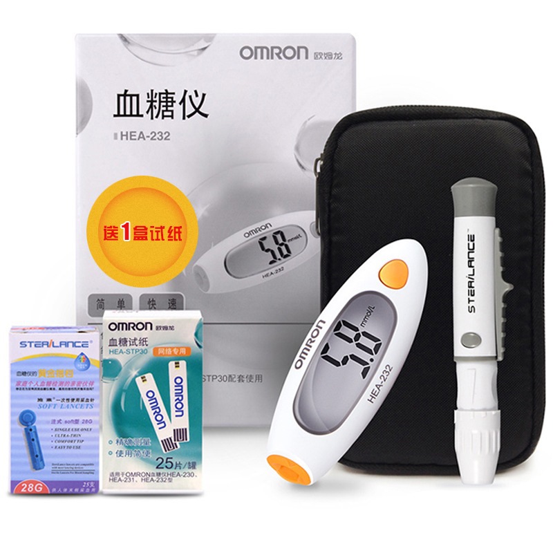欧姆龙（OMRON）血糖仪 家用 HEA-232（赠2...