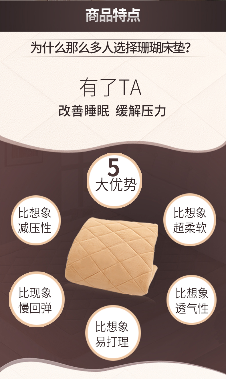
                                        盛佳家纺棉花绒加厚床垫子学生单人宿舍床褥子榻榻米双人床垫 暖咖色 180cm*200cm                