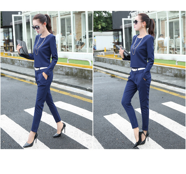 裙彩阁2015时尚女装套装新款修身小香风名媛两件套女9816 玫红色 L
