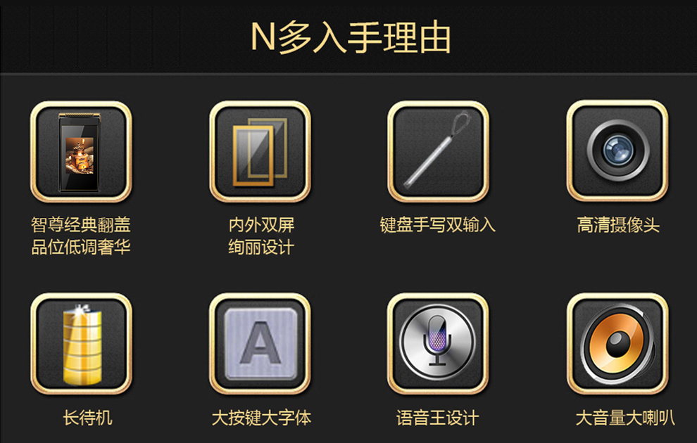 夏朗(NAMO)大器A6老人手机移动联通2G翻盖手机超长待机老年机 黑