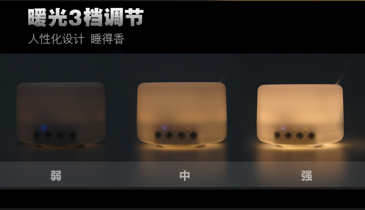 amojoy超声波加湿雾化器500ML 电子感应智能香薰机插电静音大容量
