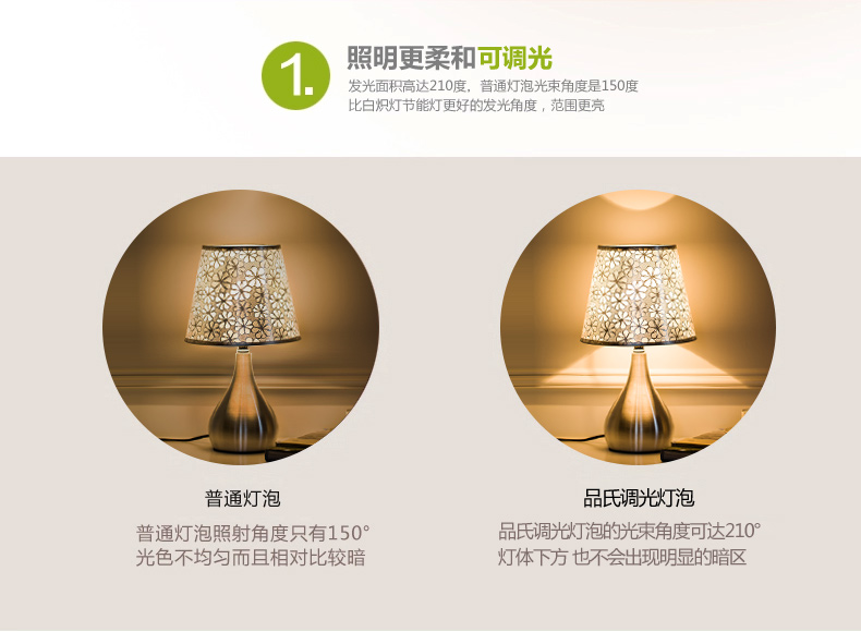 LED灯泡E27螺口led球泡灯3W5W调光节能高亮贴片灯珠光源 奶白5W白