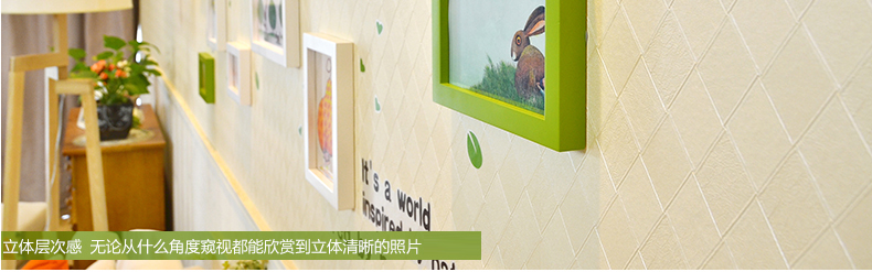 
                                        古笛 实木照片墙 清新小鸟墙贴钟表相框组合 相框墙相片墙HD-0143 白原几米抽象组合                