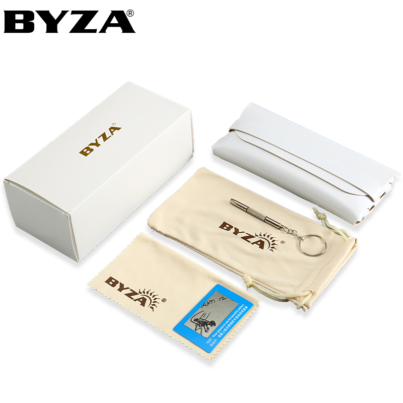 百飒(byza)太阳镜包装 太阳镜 眼镜盒包装盒 眼镜布配件 送礼更体面
