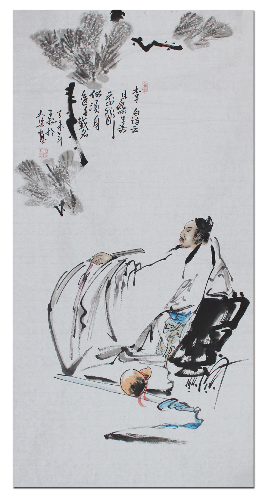 水墨字画书房 书画收藏 王铭《李白诗》名家 居家客厅