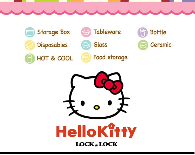乐扣乐扣 Hello Kitty 不锈钢儿童卡通水杯 带盖隔热杯子 LKT483 粉色 210ml
