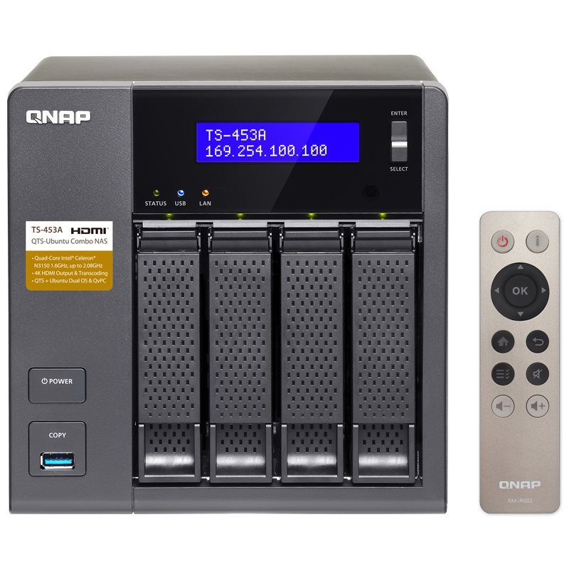 威联通（QNAP）TS-453A 4G内存 NAS网络...