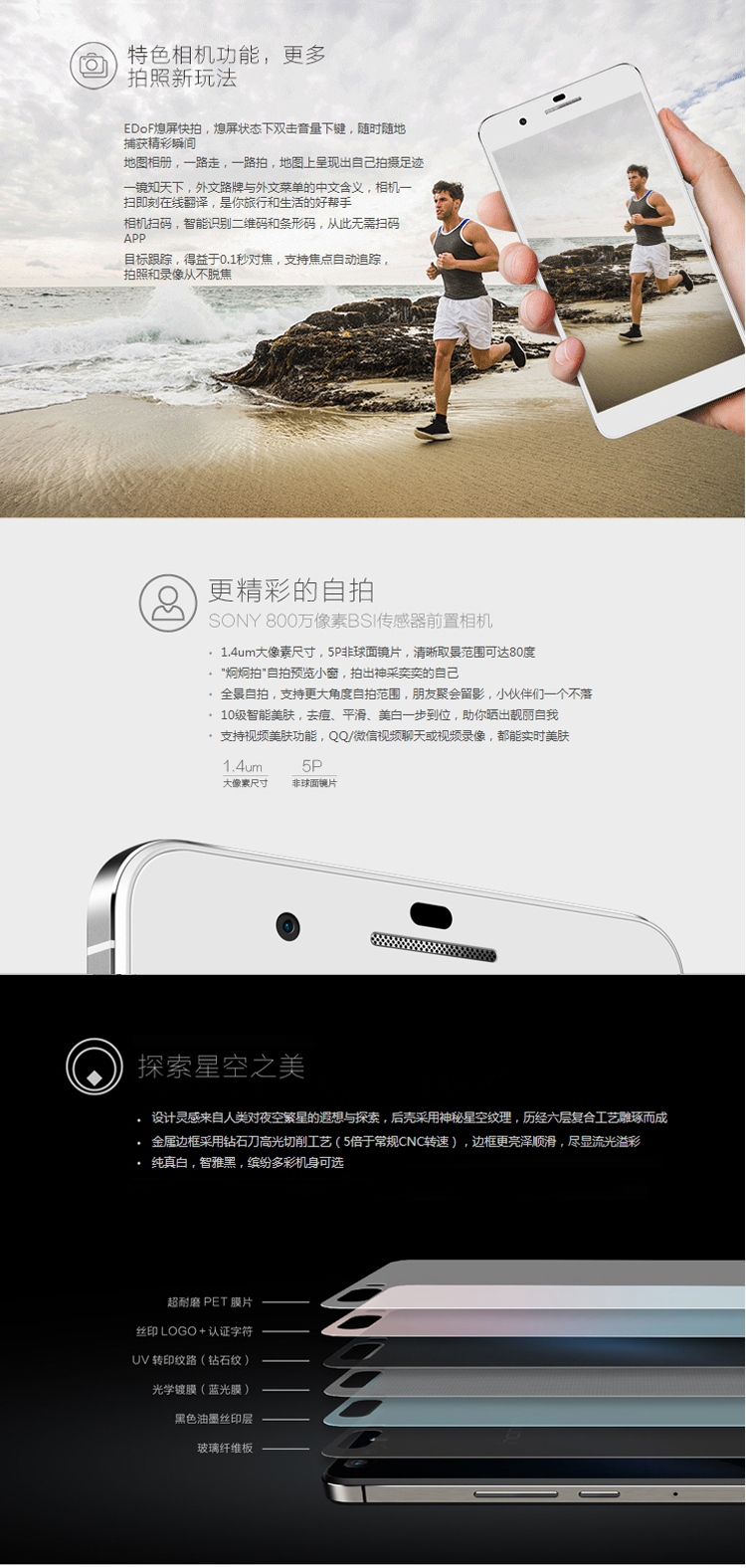 荣耀 6 Plus (PE-TL10)   32G ROM增强版 双卡双待双通 黑色 移动联通双4G