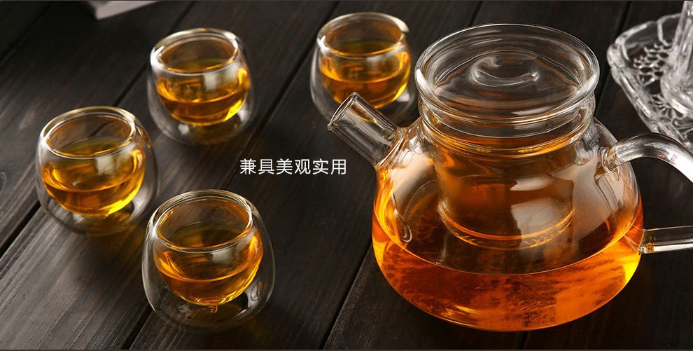 
                                        
                                                            美斯尼玻璃小茶杯子加厚耐热双层隔热玻璃茶杯品茗杯功夫茶杯主人杯 65ml  6只装                 
