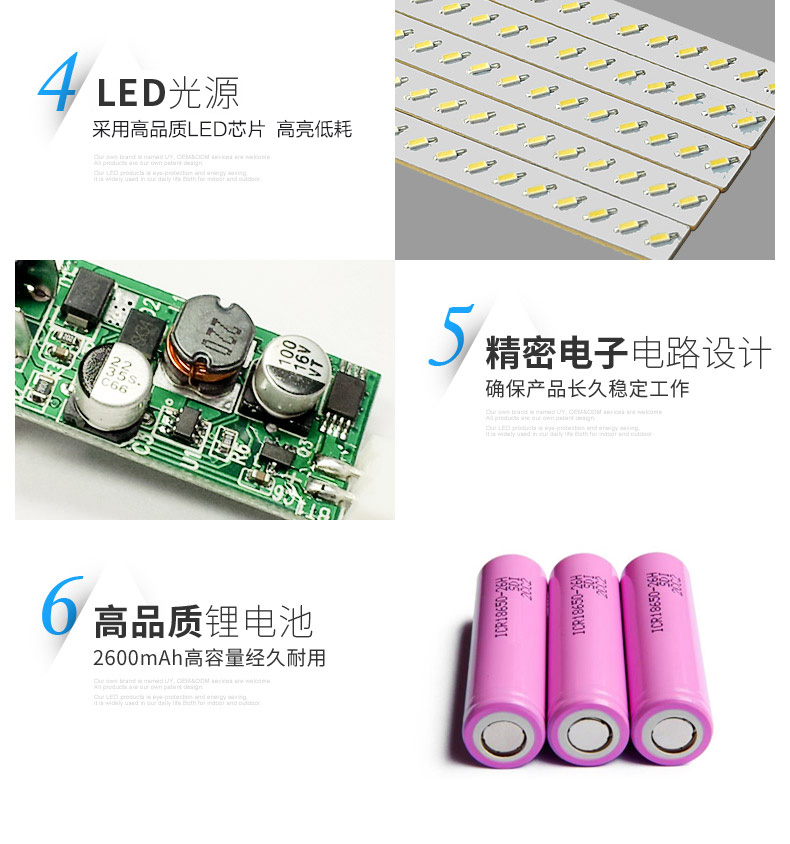 
                                                            优洋LED防水应急灯家用充电灯户外野营灯帐篷灯露营灯宿舍停电照明灯USB充电便携灯 Q7M                