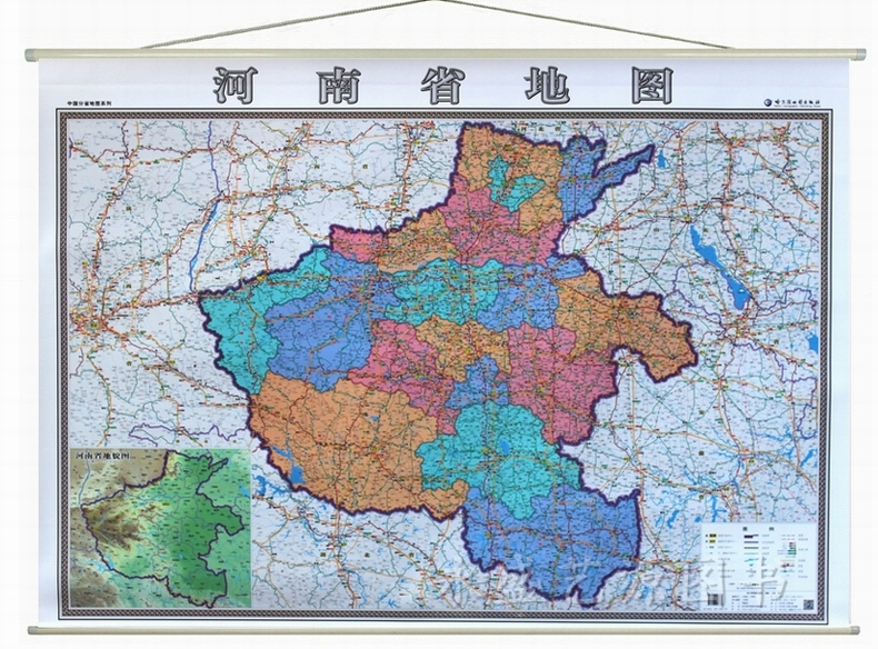 【官方正品】河南省地图挂图 1.图片