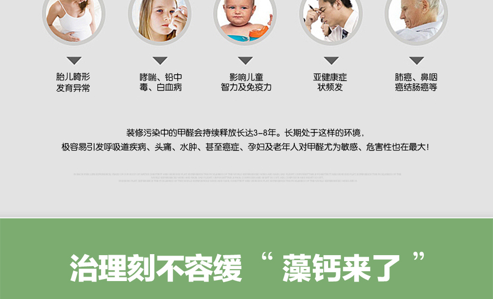 格林·森特 藻钙装修除甲醛空气净化系列 新房装修家具去除甲醛苯油漆味 甲醛甲苯异味清除剂 装修除醛宝 200G*16袋/箱