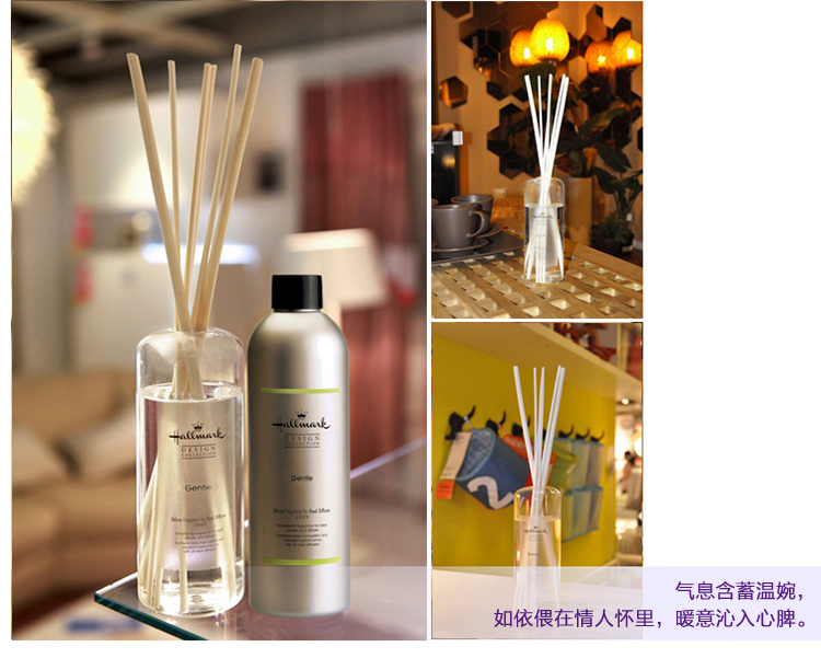 
                                        美国贺曼香氛 办公室香薰精油补充液 厕所覆盖异味香熏房间香水 柔和情调 室内熏香精油补充装 300ml                