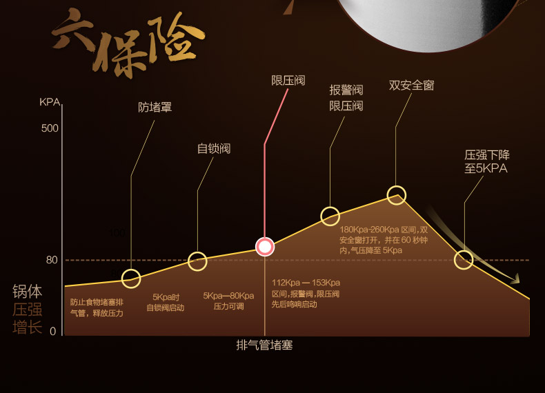 爱仕达ASD高压锅电磁炉煤气灶不锈钢压力锅D1822 22cm