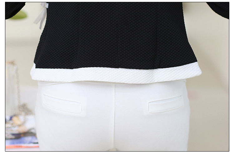 女神新装 韩妃依格 2015秋季新品女装长袖小香风短外套 女 828 白色 XXL